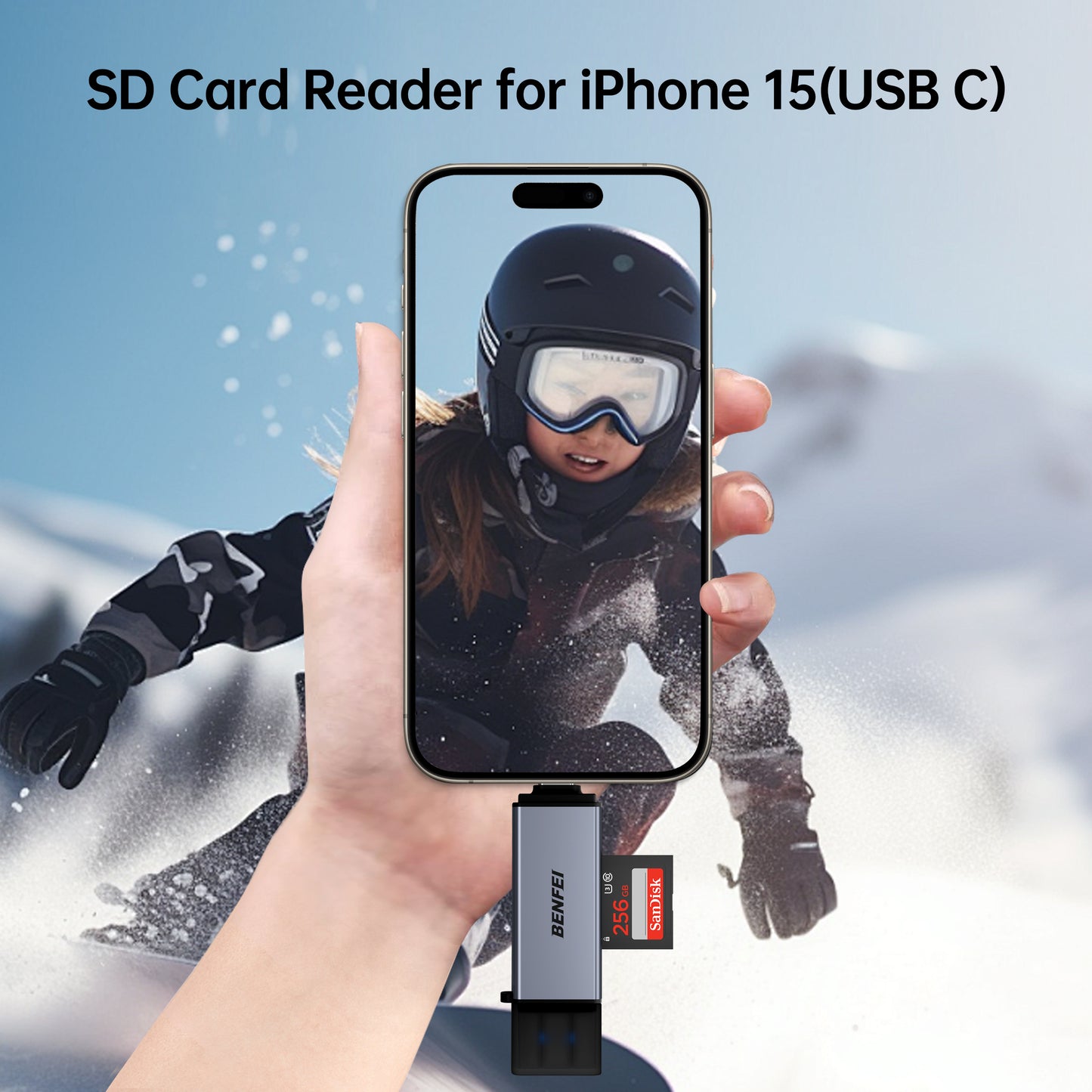 SD Card Reader, USB C to SD Micro SD Card Memory Card Adapter Dual Slot
