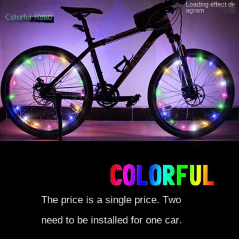 Bicycle Hot Wheel Lights Mountain Bike Frame Decoration Lights Bicycle Spoke Lights Night Riding Bicycle Wheel Lights
