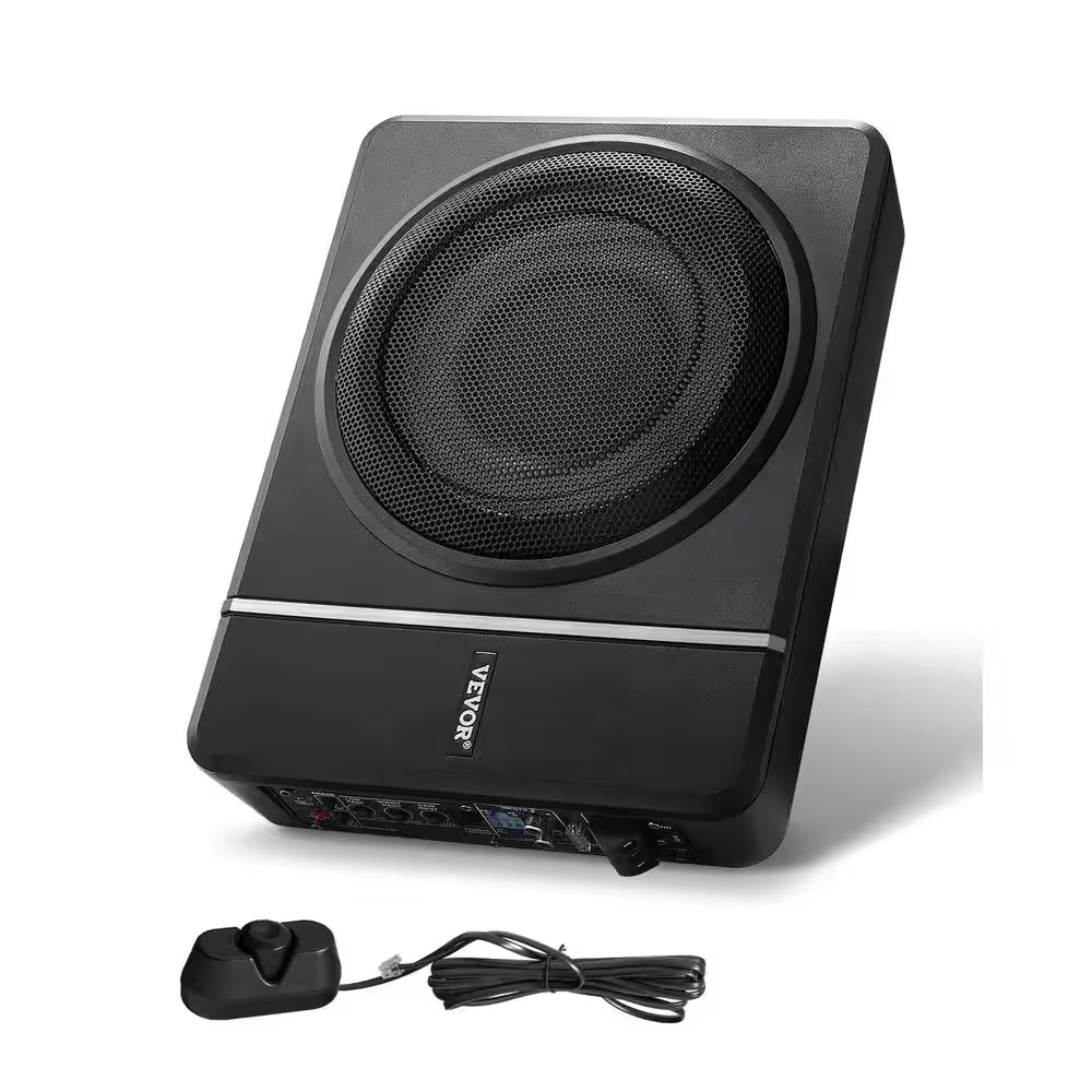 8 In. 240W Underseat Car Subwoofer, Slim Powered Car Subwoofers under the Seat, Low Profile Audio Sub Built-In Amplifier